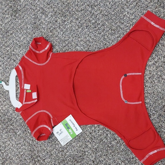 NWT Funny Size Large Dog Pajamas Two Outfits Red And Gray - Picture 3 of 10